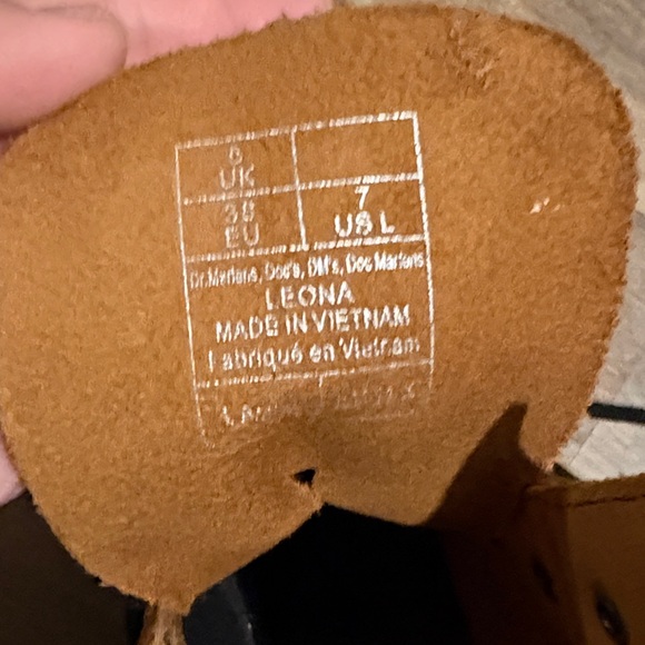 Dr. Martens Leona Black Combat Boots - Picture 7 of 13